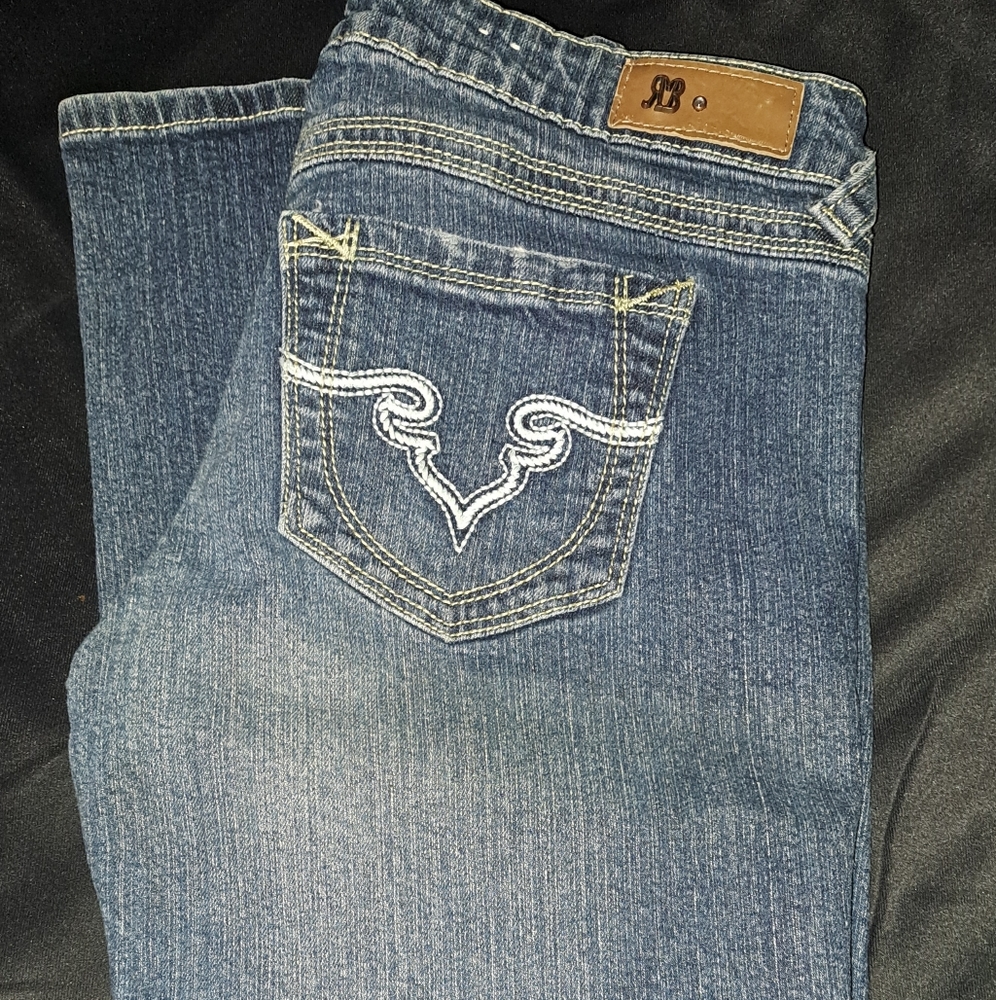 ROYAL BLUE brand women's jeans Size 7 they are extra long size 35 inseam